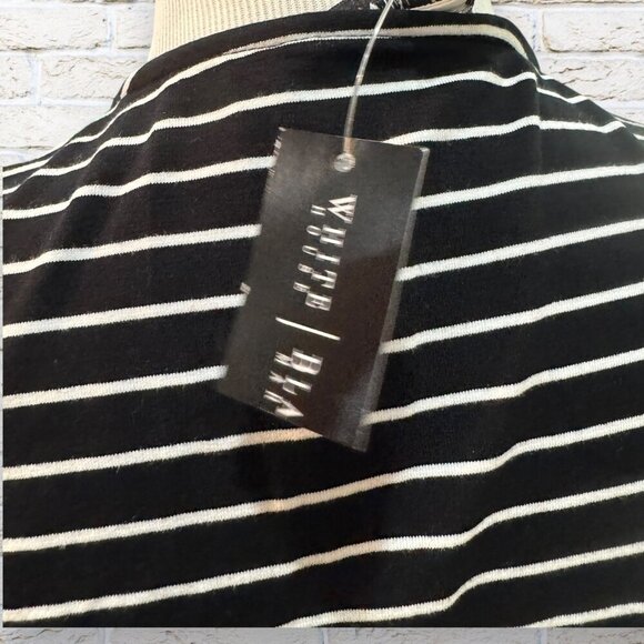 NWT WHBM FAUX WRAP DRESS - SS Stripe Knit Wrap Size 6 - Picture 5 of 6
